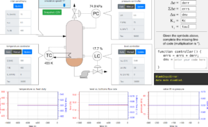 A sample image for a virtual laboratory of a single stage distillation column.