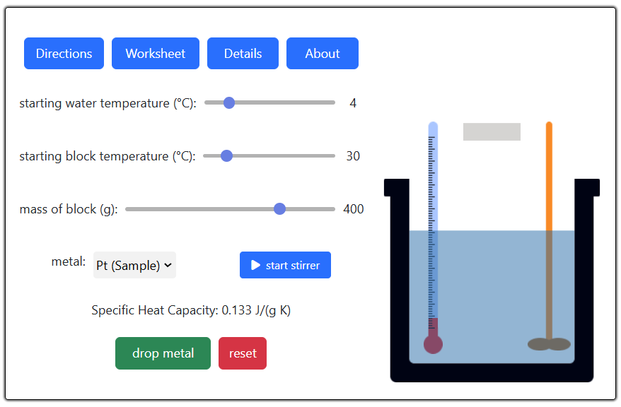 image of a digital experiment on LearnChemE