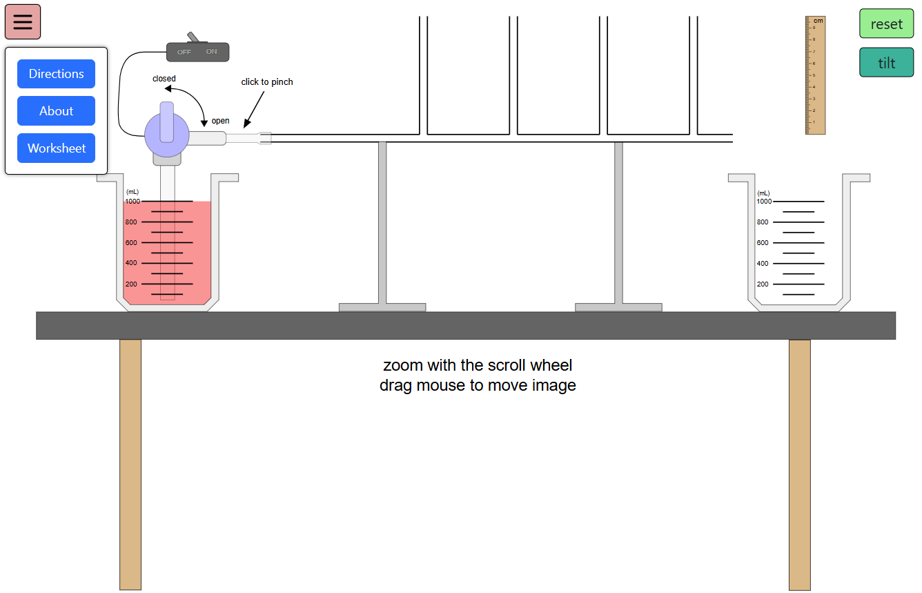 image of a digital experiment on LearnChemE