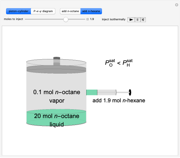 Adding a 2nd Component to a Single-Component VLE Mixture