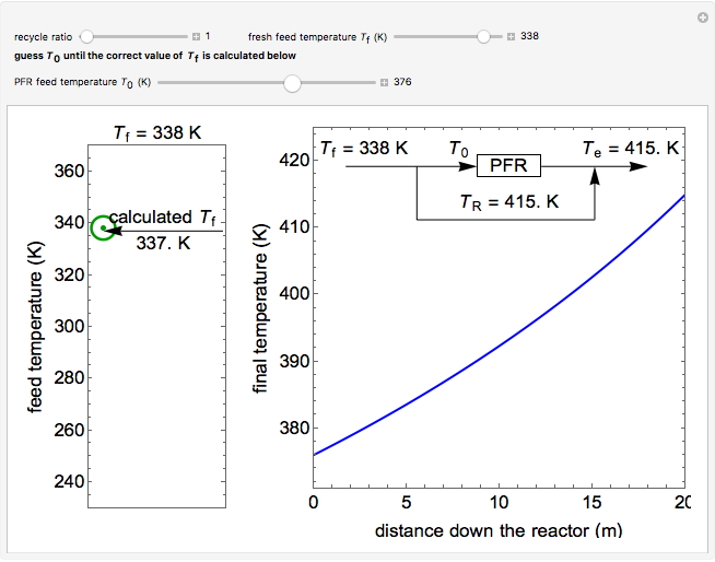 Adiabatic PFR with Recycle