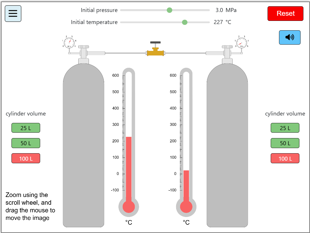 image of a digital experiment on LearnChemE.com