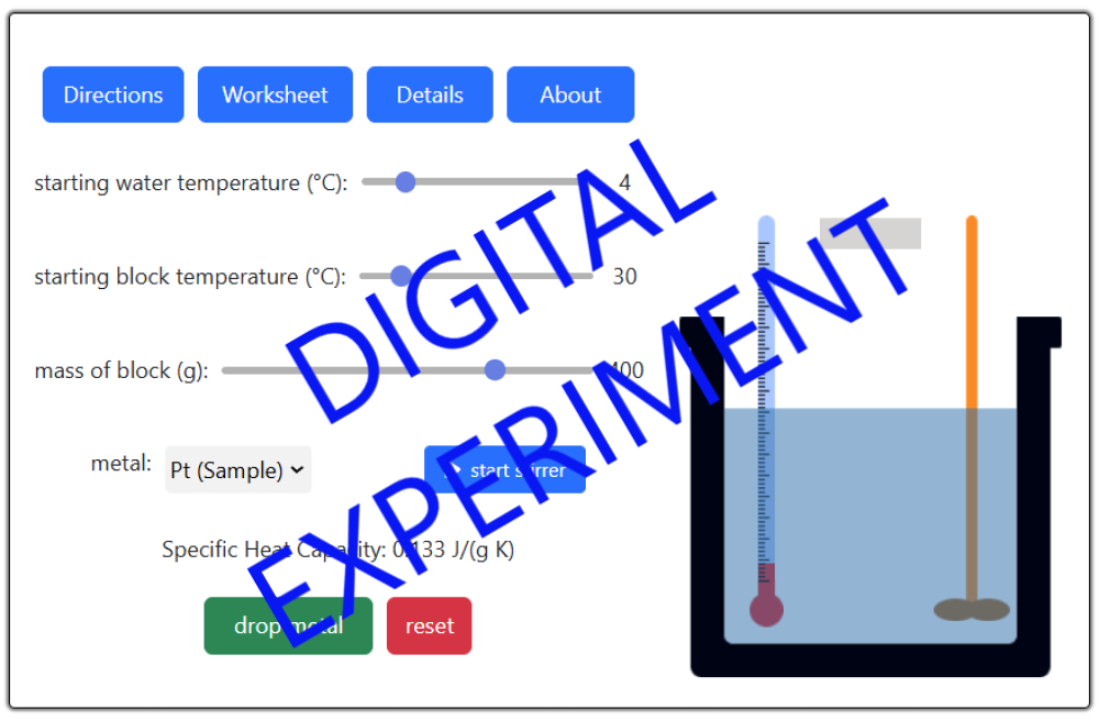 Measure Heat Capacity with a Calorimeter Digital Experiment