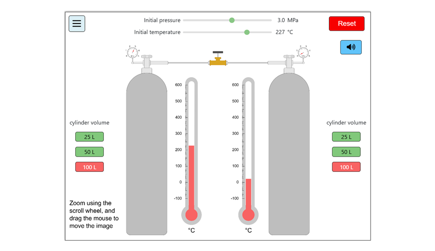Adiabatic Gas Expansion between Two Tanks