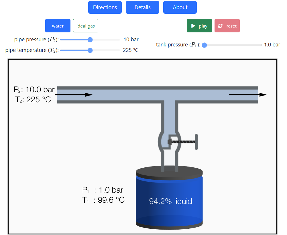 Energy Balance on Pressurizing a Tank