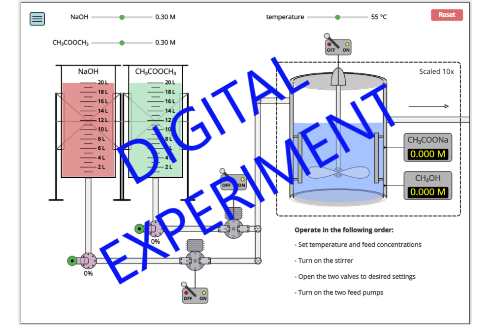 Material Balances on a CSTR Digital Experiment