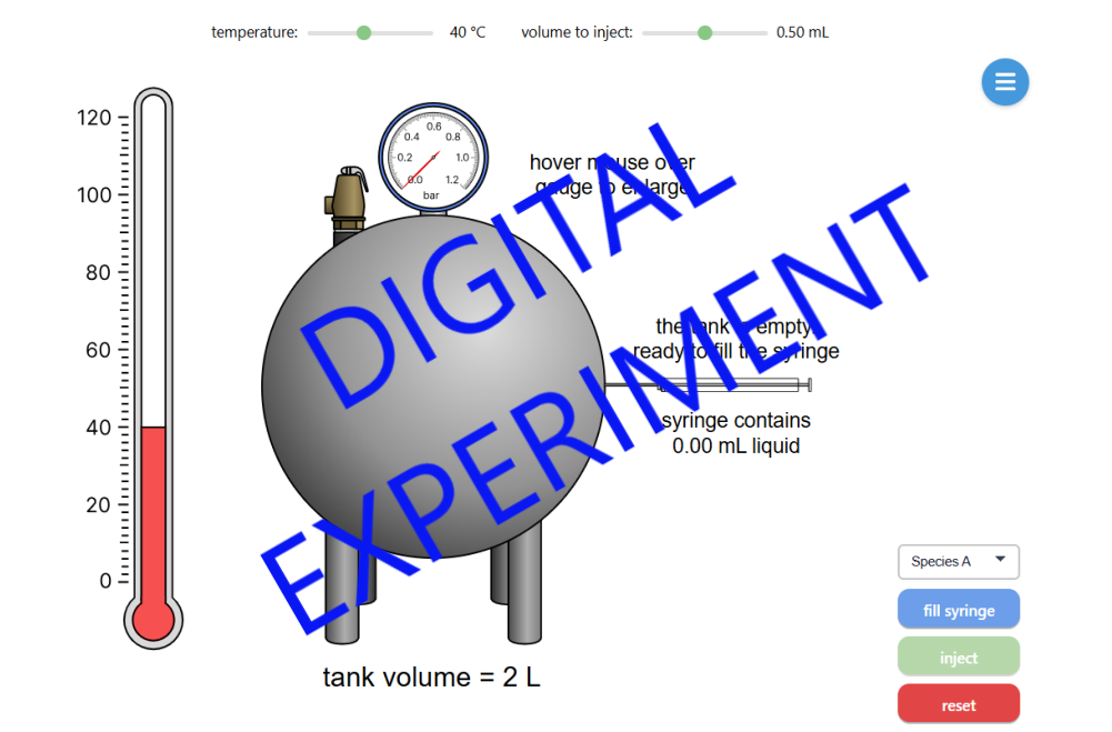 Determine Antoine Constants Digital Experiment