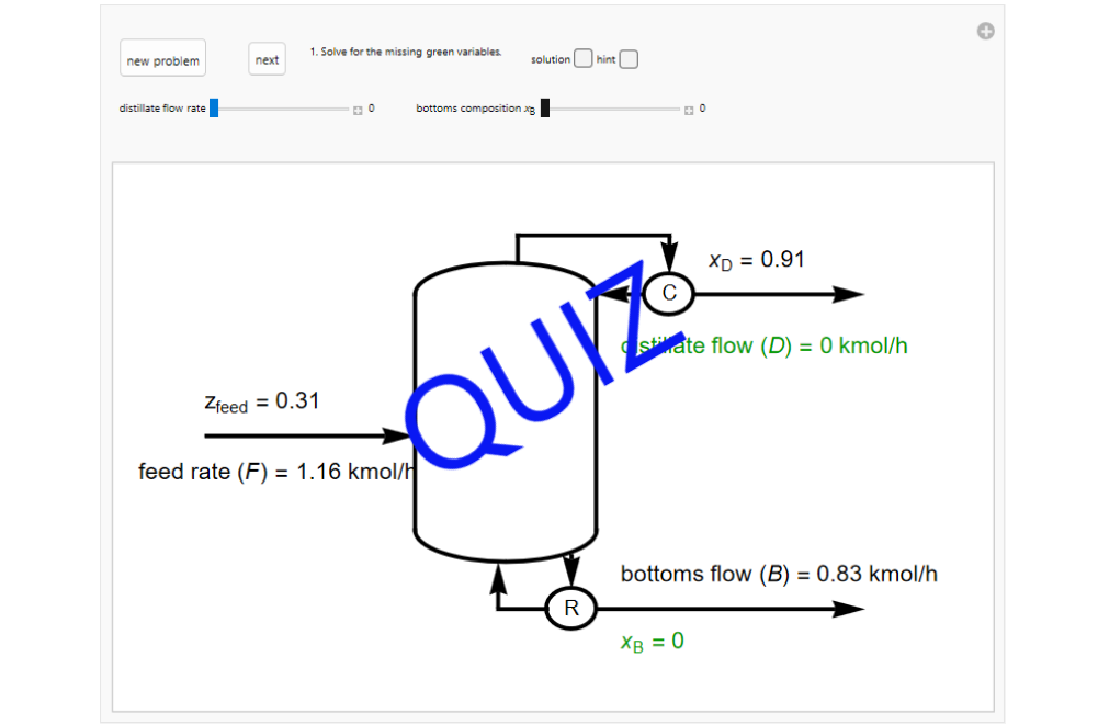 Construct a McCabe-Thiele Diagram for Distillation