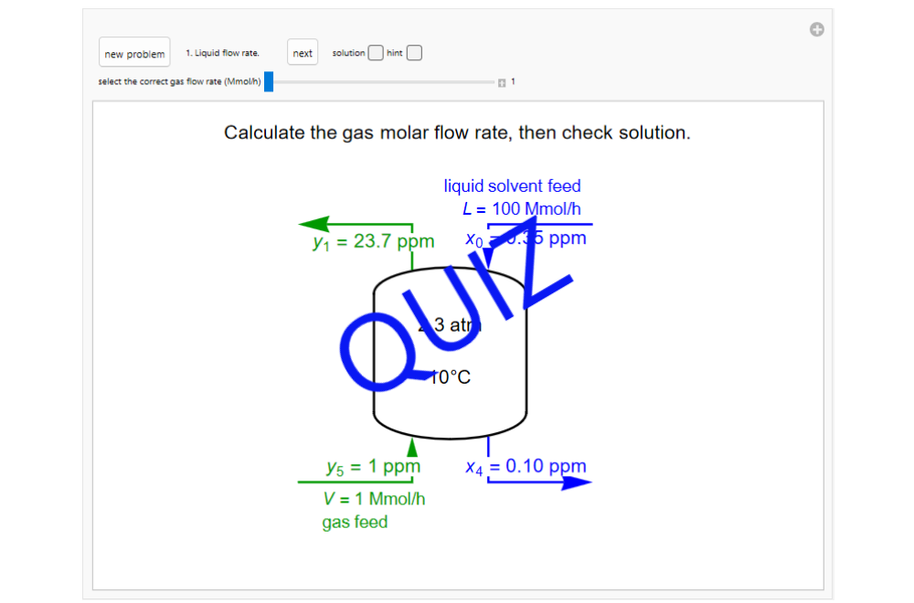 Construct an x-y Diagram for a Stripping Column