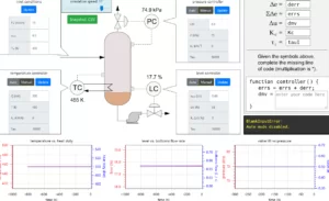 A sample image for a virtual laboratory of a single stage distillation column.